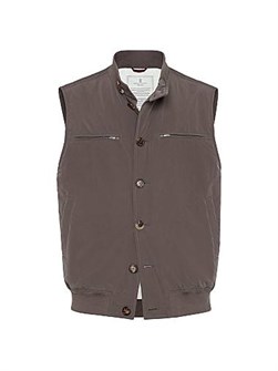 Водонепроницаемая микрофибровая куртка Brunello Cucinelli с утеплителем Thermore® и трикотажными вставками 11034570