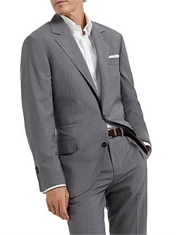 Блейзер из тонкой шерсти Super 150s и шелка с пуговицами и карманами от Brunello Cucinelli 11034566