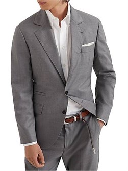 Легкий полуподкладочный блейзер из мериносовой шерсти и шелка от Brunello Cucinelli, Италия 11034580