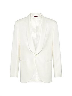 Текстурированный шелковый смокинг Brunello Cucinelli с шалевыми лацканами и перламутровыми пуговицами, Италия 11031858