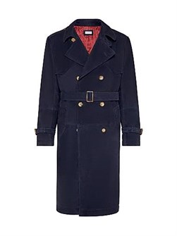 Замшевый тренч от Brunello Cucinelli с пуговицами из рога, 100% натуральная кожа, производство Италия 11031925