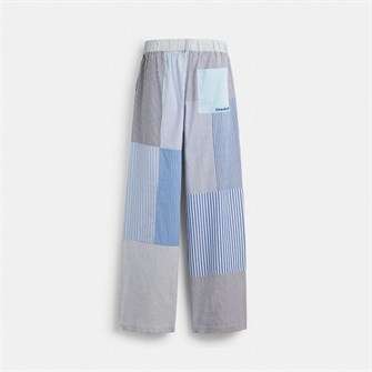 Штаны Coach с узором из 100% переработанного хлопка, с застежками на молниях и кнопках 11209698