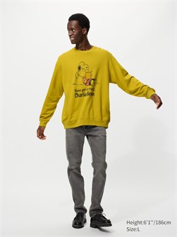 Uniqlo Толстовка PEANUTS из 100% хлопка классического кроя с вдохновением от винтажных обложек книг 11165814