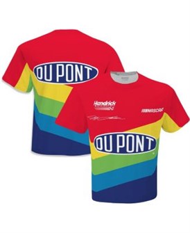 Hendrick Motorsports Team Collection Мужская футболка Jeff Gordon Pit Crew с красно-жёлтым дизайном, короткими рукавами и сублимированным принтом 11223306