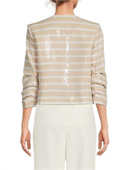 Классический укороченный джемпер с пайетками и полосками от Karl Lagerfeld Paris 11170682