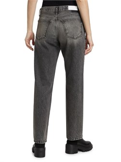 Джинсы прямого кроя с высокой посадкой от Re/Done, классический пояс, 100% хлопок 11225590