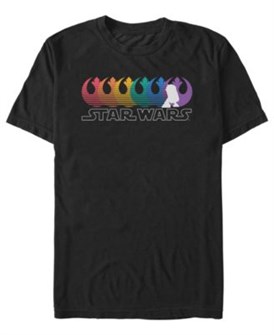 Fifth Sun Мужская футболка Star Wars Rainbow с графическим дизайном спереди и модным облегающим силуэтом 11239615