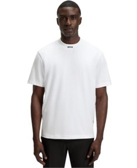 Hugo Boss Мужская футболка BOSS из дышащего стрейч-хлопка свободного кроя с контрастным логотипом 11233743