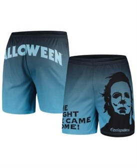 Молодёжные чёрные шорты Halloween The Knife с сетчатой подкладкой и графикой, Contenders Clothing 11224612