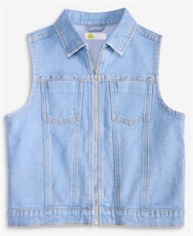 Epic Threads Джинсовая жилетка для девочек из 99% хлопка, с молнией спереди и стильным дизайном, лёгкий уход 11239788