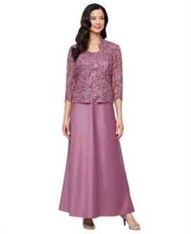 Платье-кардиган от Alex Evenings из тюля для миниатюрных, рукава 3/4, фасон А-силуэт 11228395