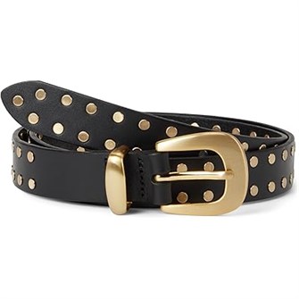 Madewell Западный кожаный ремень с плоскими металлическими заклепками, классическая пряжка, сертификация Leather Working Group 11166955