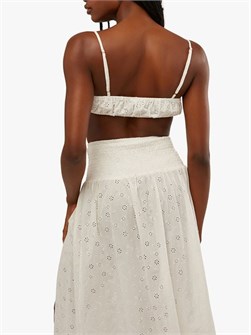 Бикини-топ из легкого льна и вискозы с открытыми элементами и тонкими бретелями от WeWoreWhat 11231900