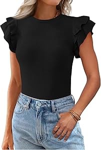 Женский легкий летний свитер Kirundo с рюшами и короткими рукавами, в стиле бизнес-кэжуал - 72% вискоза, 28% полиэстер 11241733