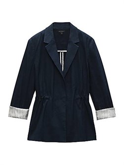 Приталенный льняной блейзер Spencer от Rag &amp, Bone с длинными рукавами и нотч-воротником 11010724