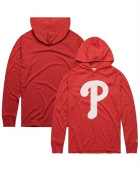 Homage Мужское легкое худи с раглан-рукавами Philadelphia Phillies, 50% полиэстер, 37% хлопок, 13% вискоза 11239398