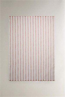 Zara Home Теплый, мягкий и легкий хлопковый плед с красным полосатым дизайном 11240000