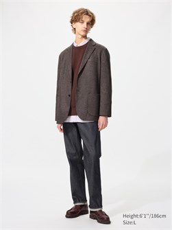 Жаккардовая флисовая куртка Uniqlo из джерси: 59% полиэстер, 41% хлопок 11191604