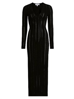 Макси-платье Sai с V-образным вырезом и длинными рукавами от Ronny Kobo, состав: 65% вискоза, 35% нейлон 11010070