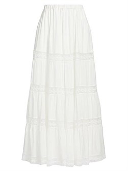 Длинная юбка Garda с эластичным поясом и кружевными вставками от Ronny Kobo 11010187