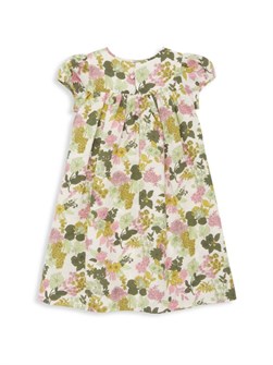 Детское платье с цветочным принтом Arletty от Bonpoint, 70% льна, с короткими рукавами и приталенным силуэтом 11232012