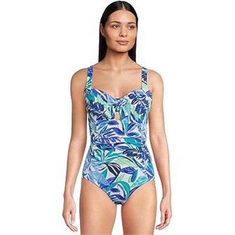 Цельный купальник Tommy Bahama Island Cays Marina с завязками, контролем талии и формованными чашками 11227361