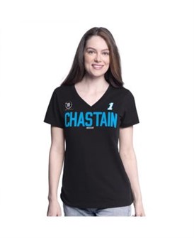 G-Iii Женская чёрная футболка с V-образным вырезом Ross Chastain Batter Up, 60% хлопок, 40% полиэстер 11224966