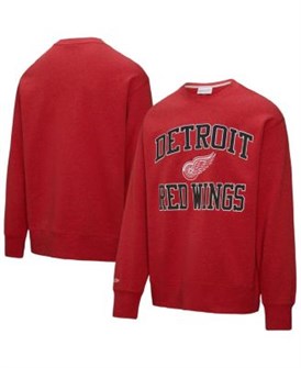 Мужской лонгслив-худи Detroit Red Wings Playoff Win из мягкого флиса с вышивкой, Mitchell &amp, Ness 11222914