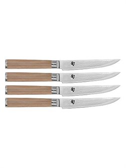 Shun Стейковые ножи Classic Blonde, набор из 4 предметов, 12 см, ручки из паккавуд 10042793