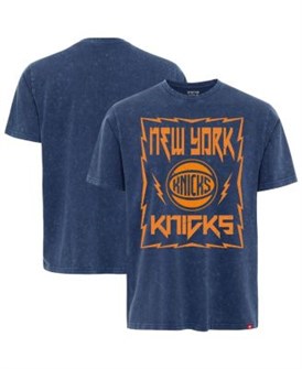 Sportiqe Мужская футболка New York Knicks из коллекции Distressed Rock Roll Angus с минеральным эффектом, 100% хлопок 11223399