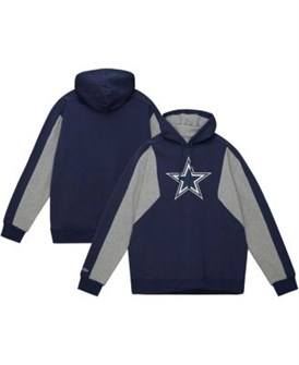 Удобное и тёплое флисовое худи с капюшоном Dallas Cowboys от Mitchell &amp, Ness, молодёжный стиль 11222334