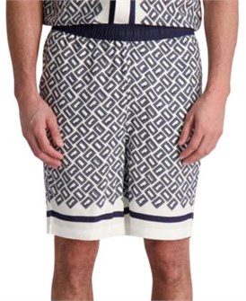 Шорты Karl Lagerfeld Paris с принтом двойной L, расслабленный крой, внутренняя длина ноги 21,6 см 11022392