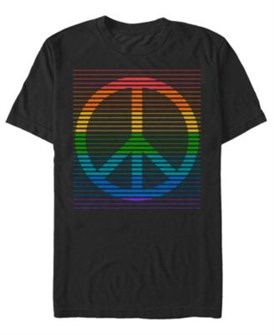 Мужская футболка прямого кроя с короткими рукавами Peace Rainbow от Fifth Sun, из хлопка и полиэстера 11238858