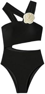 Асимметричный монокини Verdusa с 3D цветами и вырезами для пляжа 11241888