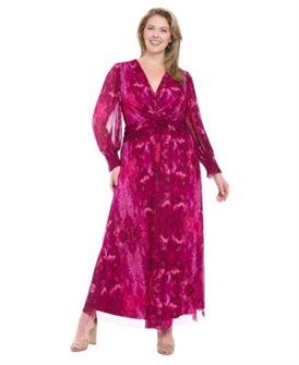 London Times Макси-платье большого размера с рукавами- 11227915