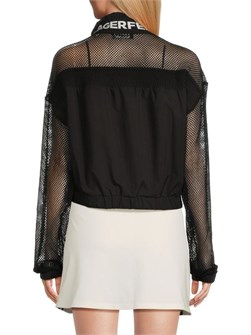 Современная куртка Karl Lagerfeld Paris с молнией и сетчатыми рукавами 11170663