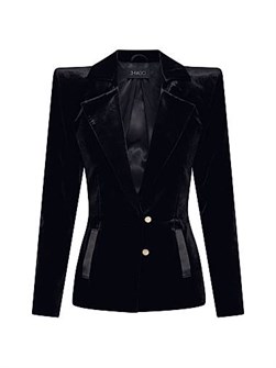 Однобортный бархатный жакет Zhivago More Human Than Human с накладными карманами 11019768