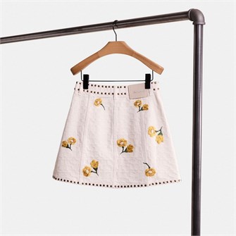 Юбка Coach Upcrafted Signature из денима на пуговицах с карманами, 100% хлопок 11232511