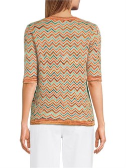 Свитер M Missoni из смеси мохера с V-образным вырезом и фирменным узором «зигзаг» 11170052