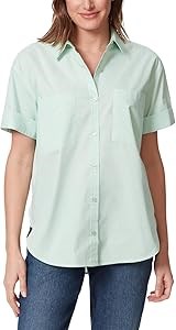 Рубашка Gloria Vanderbilt Amanda с короткими рукавами и карманами, классический женственный силуэт 10022895