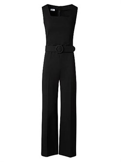 Комбинезон без рукавов с квадратным вырезом и поясом от Akris Punto из итальянской ткани с 69% вискозы 11018588