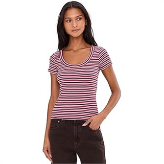 Женская футболка Madewell Brightside с круглым вырезом, 95% супима хлопка и эластан, стандартный крой 11167377