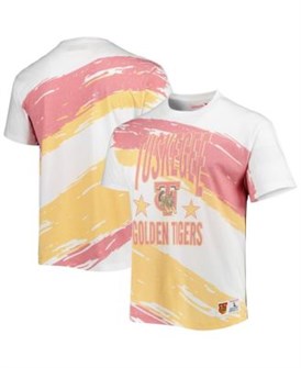 Мужская футболка Mitchell &amp, Ness с сублимированным принтом Tuskegee Golden Tigers, выполненная из 60% хлопка и 40% полиэстера 11222738