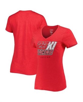 Женская футболка с V-образным вырезом 23XI Racing Bump Run от G-III, 60% хлопок, 40% полиэстер 11222921