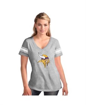 G-Iii Женская футболка с винтажным принтом Minnesota Vikings, V-образный вырез, короткий рукав 11224917