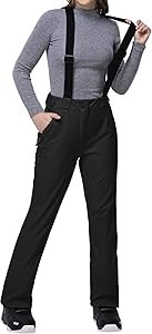 Outdoor Ventures Женские утепленные сноубордические брюки с водоотталкивающей мембраной и съемными подтяжками 11240707