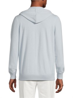 Худи из кашемира Brunello Cucinelli с капюшоном на шнурке и молнией, 100% кашемир, Италия 11235345