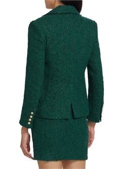 Жакет из твида с двойной застежкой от Generation Love, с длинными рукавами и карманами. 11225637