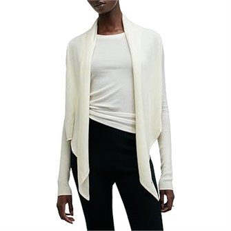 Кардиган Wasson Pirate от AllSaints из 100% мериносовой шерсти с длинными рукавами и открытым воротником 11237481