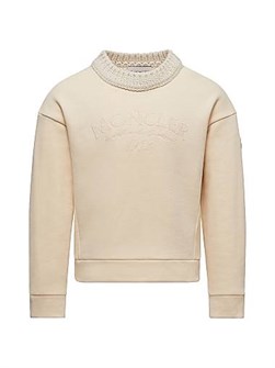 Хлопковое худи Moncler для девочек с вышитым логотипом и уютным флисом для холодной погоды 11016146